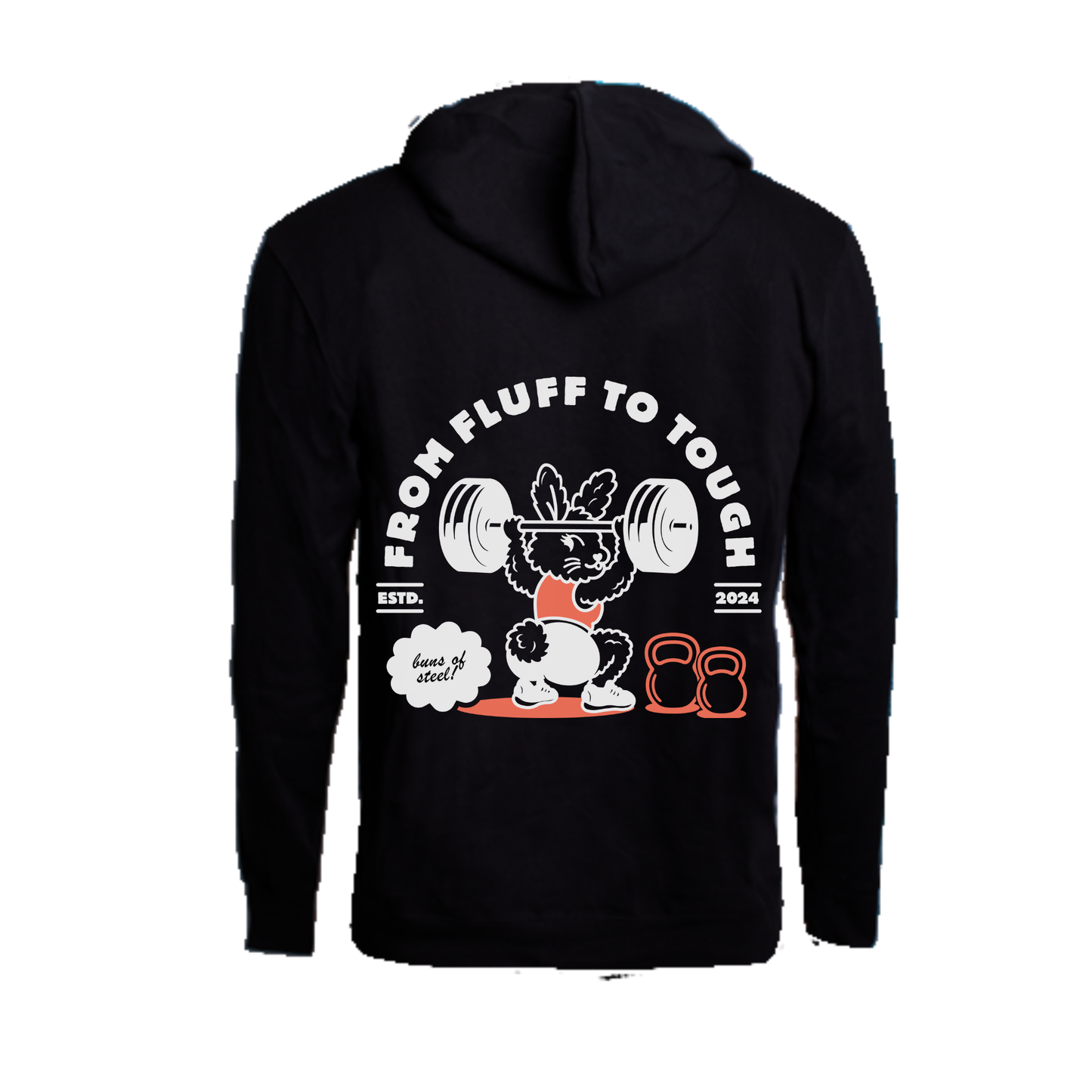 Hoodie - From Fluff to tough - female bunny