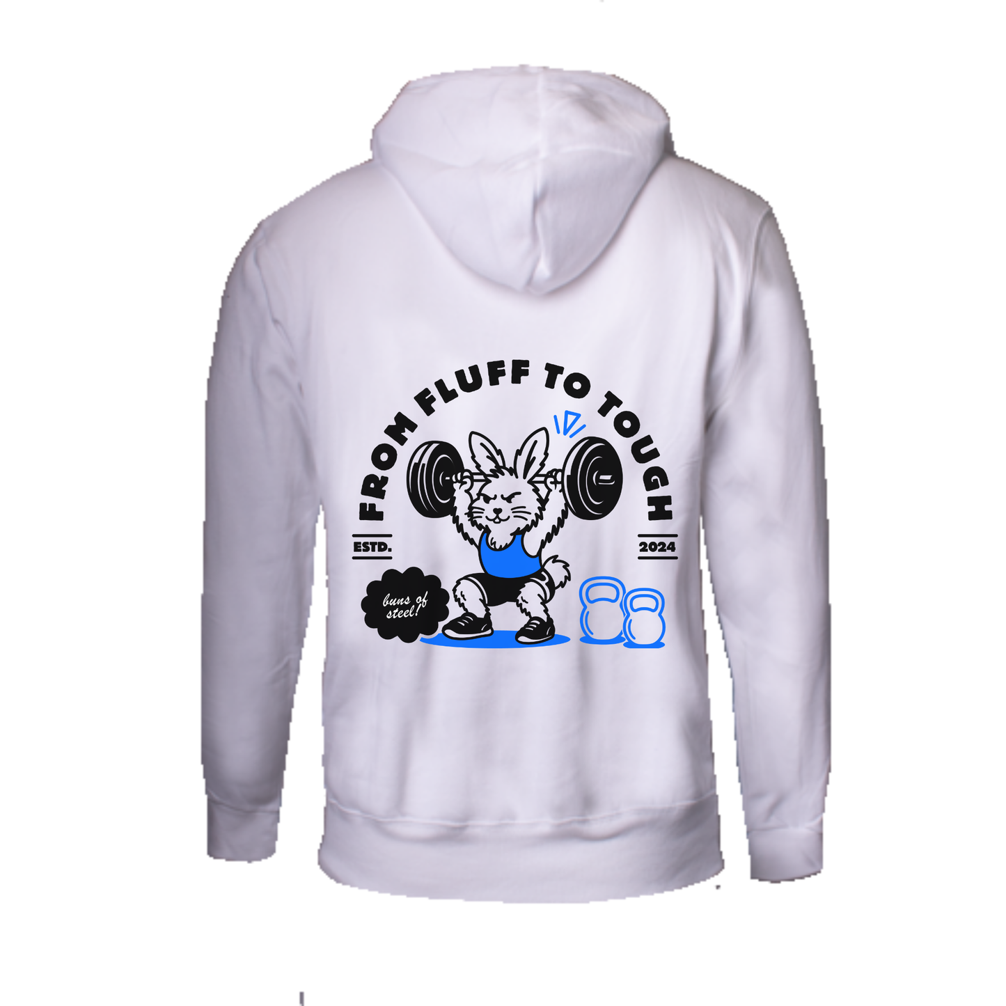 Hoodie - From Fluff to Tough - male bunny