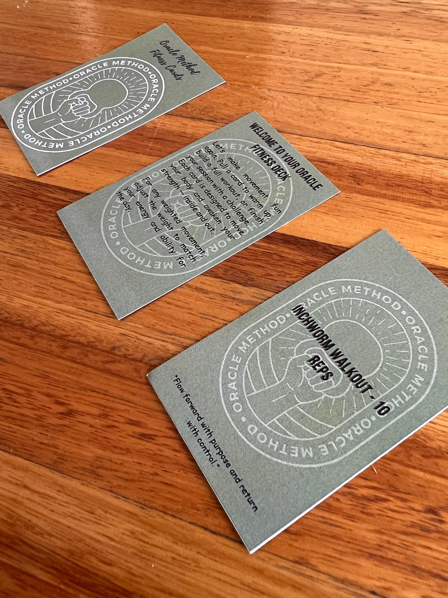 Oracle Method Fitness Cards